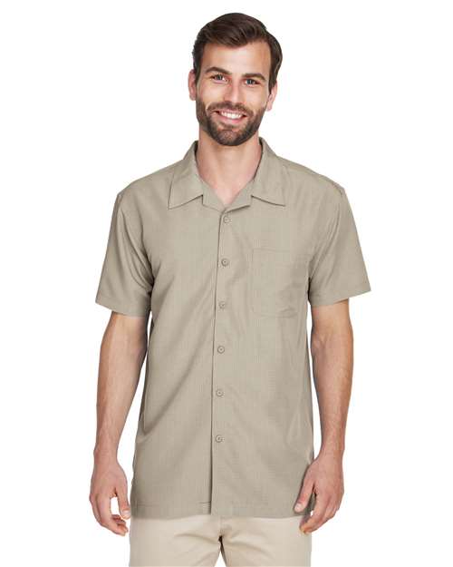 Harriton - Men's Barbados Textured Camp Shirt - M560