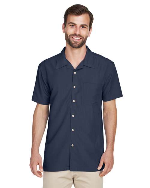 Harriton - Men's Barbados Textured Camp Shirt - M560