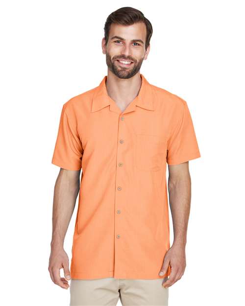 Harriton - Men's Barbados Textured Camp Shirt - M560
