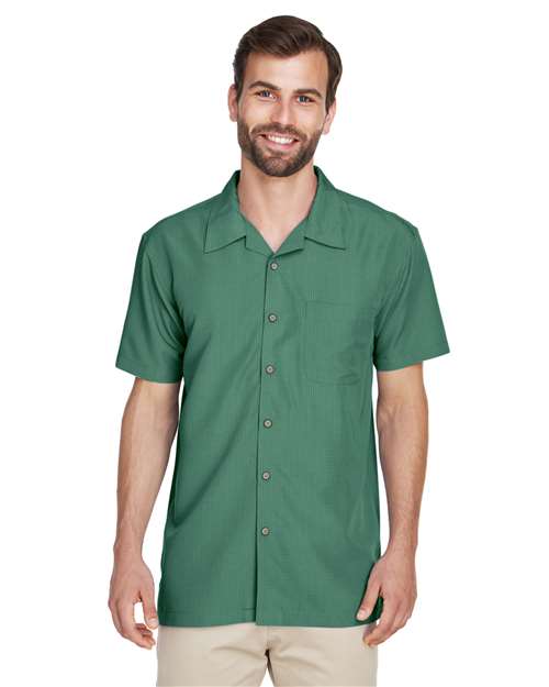 Harriton - Men's Barbados Textured Camp Shirt - M560