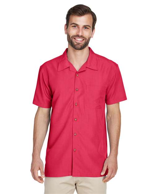 Harriton - Men's Barbados Textured Camp Shirt - M560
