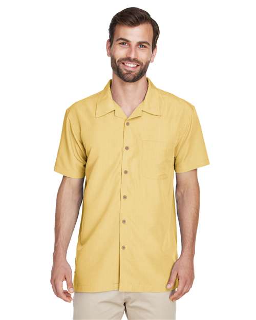 Harriton - Men's Barbados Textured Camp Shirt - M560