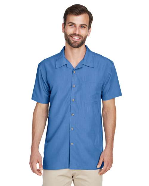 Harriton - Men's Barbados Textured Camp Shirt - M560