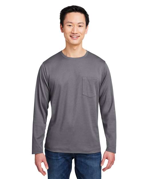 Harriton - Camiseta unisex de manga larga con protección contra enganches y suciedad - M118L