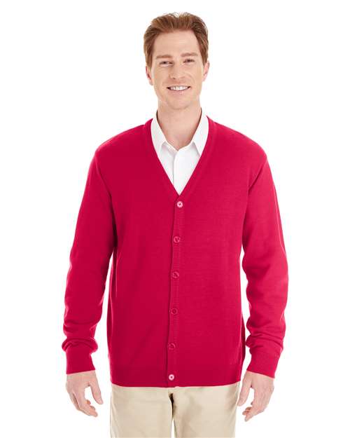 Harriton - Suéter tipo cárdigan con botones y cuello en V Pilbloc™ para hombre - M425