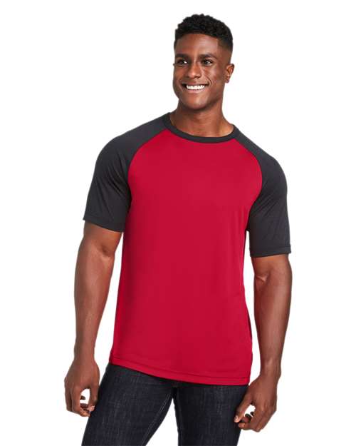 Equipo 365 - Camiseta unisex con diseño raglán y bloques de color Zone - TT62