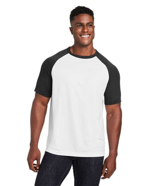 Equipo 365 - Camiseta unisex con diseño raglán y bloques de color Zone - TT62