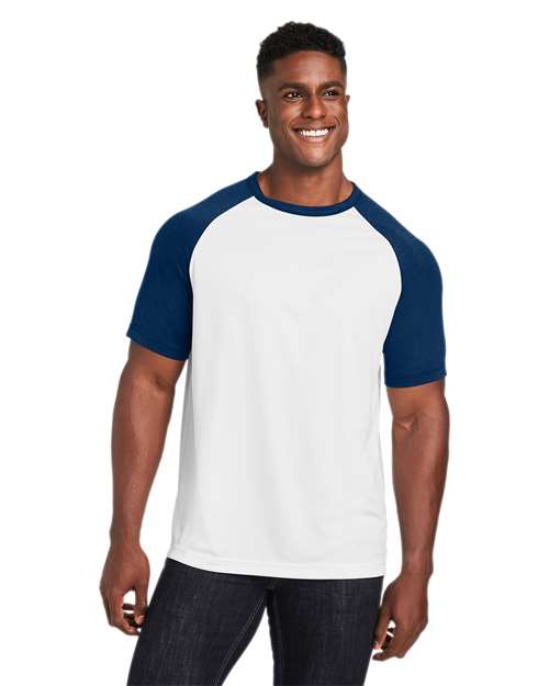 Equipo 365 - Camiseta unisex con diseño raglán y bloques de color Zone - TT62