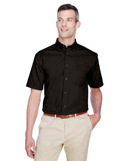 Harriton - Camisa de vestir de sarga Easy Blend™ con antimanchas para hombre - M500S