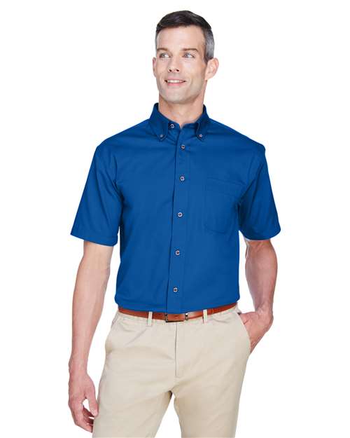 Harriton - Camisa de vestir de sarga Easy Blend™ con antimanchas para hombre - M500S