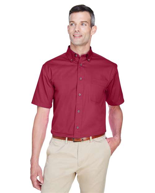Harriton - Camisa de vestir de sarga Easy Blend™ con antimanchas para hombre - M500S