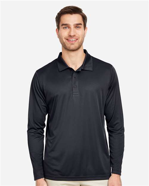 Polo de manga larga de alto rendimiento Team 365 para hombre - TT51L