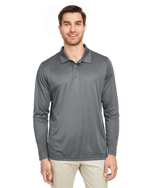 Polo de manga larga de alto rendimiento Team 365 para hombre - TT51L