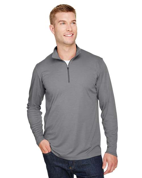 Team 365 - Sudadera con cremallera de un cuarto para hombre Zone Sonic Heather Performance - TT31H