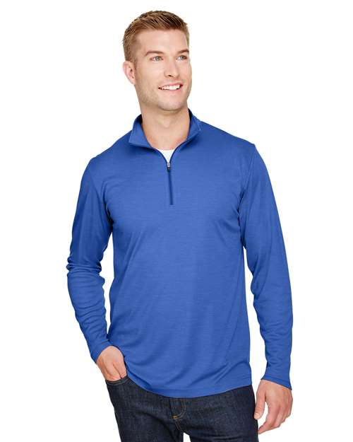 Team 365 - Sudadera con cremallera de un cuarto para hombre Zone Sonic Heather Performance - TT31H
