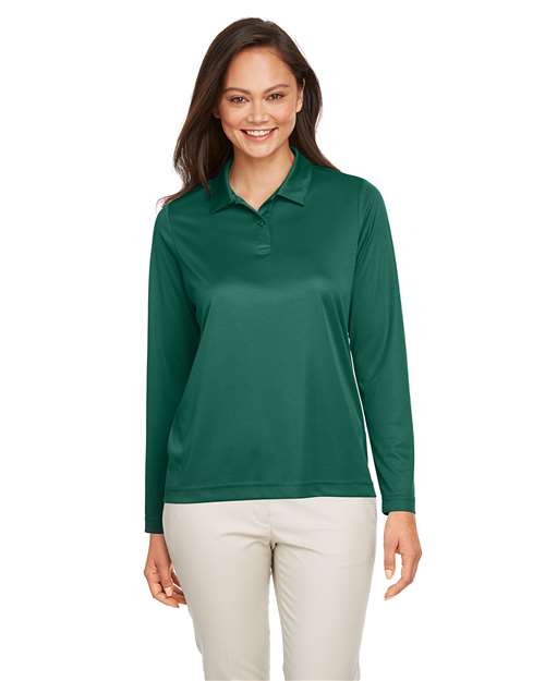 Polo de manga larga de alto rendimiento Team 365 para mujer - TT51LW