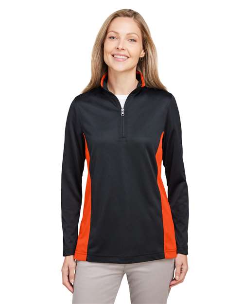 Harriton - Jersey con cremallera de un cuarto y diseño en bloques de color para mujer Flash Snag Protection Plus IL - M786W