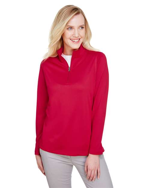 Harriton - Jersey con cremallera de un cuarto y protección contra enganches Advantage para mujer - M748W