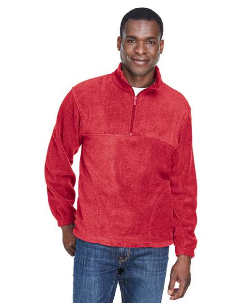 Harriton - Jersey polar con cremallera de un cuarto para hombre - M980