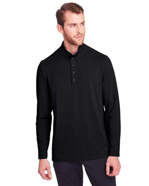 North End - Jersey elástico de alto rendimiento con cuello a presión JAQ para hombre - NE400