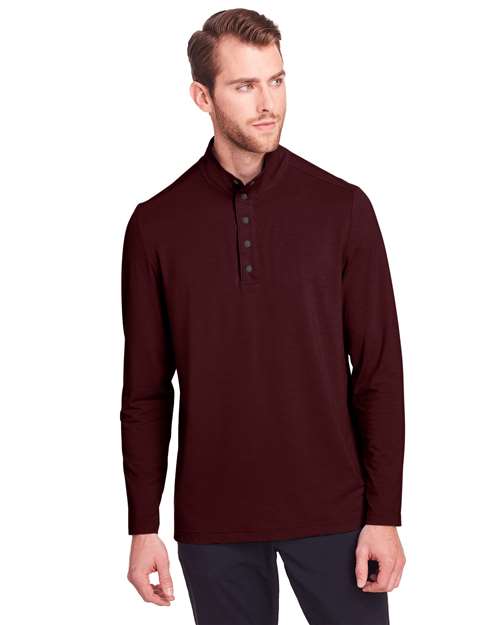 North End - Jersey elástico de alto rendimiento con cuello a presión JAQ para hombre - NE400