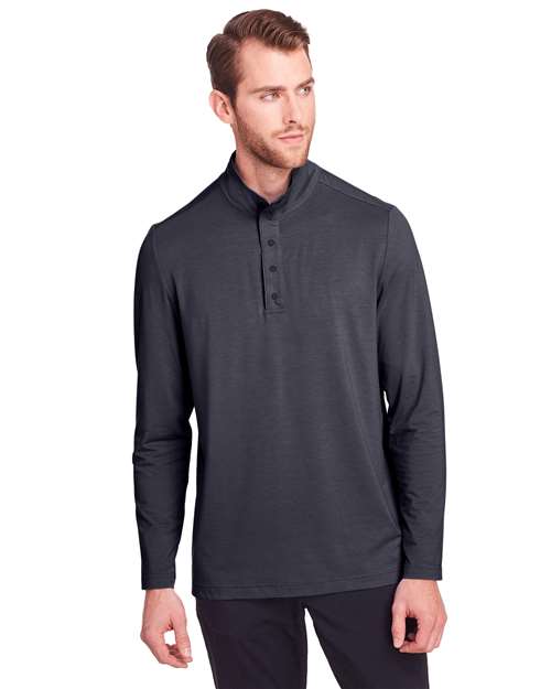 North End - Jersey elástico de alto rendimiento con cuello a presión JAQ para hombre - NE400