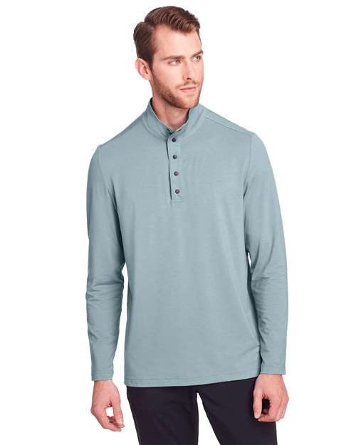 North End - Jersey elástico de alto rendimiento con cuello a presión JAQ para hombre - NE400
