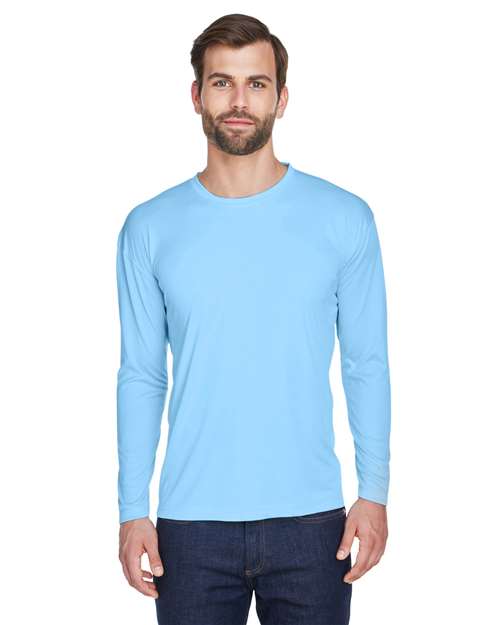 UltraClub - Men's Cool & Dry Sport Long Sleeve Performance Interlock T-Shirt - 8422
