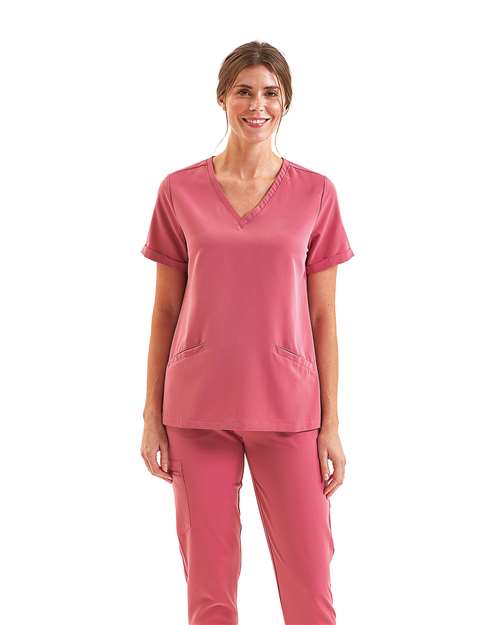 Onna - Women's Invincible V-Neck Stretch Scrub Top - NN310