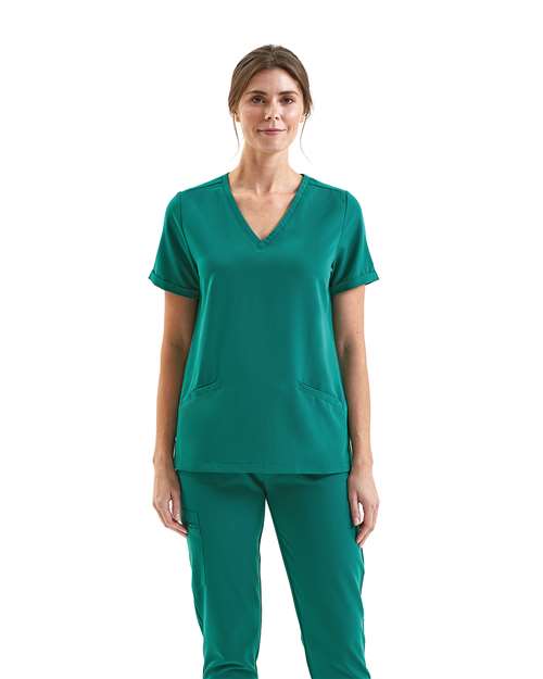 Onna - Women's Invincible V-Neck Stretch Scrub Top - NN310