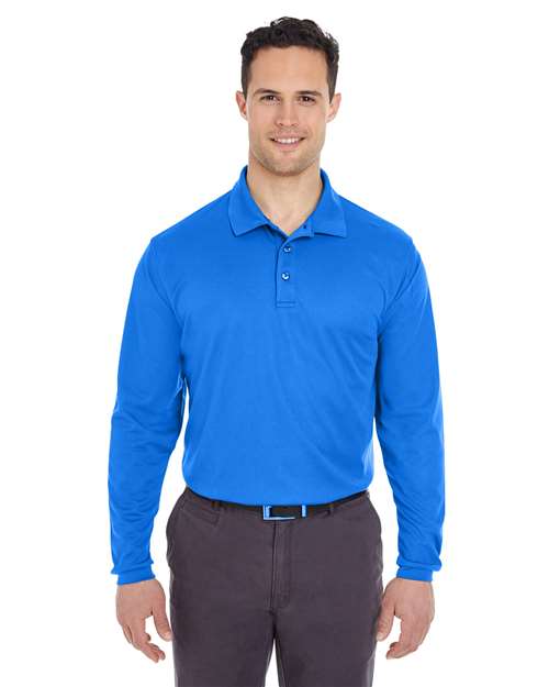 UltraClub - Men's Cool & Dry Long Sleeve Mesh Piqué Polo - 8210LS