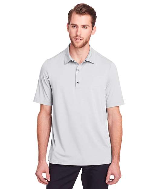 North End - Polo elástico de alto rendimiento con cierre a presión JAQ para hombre - NE100