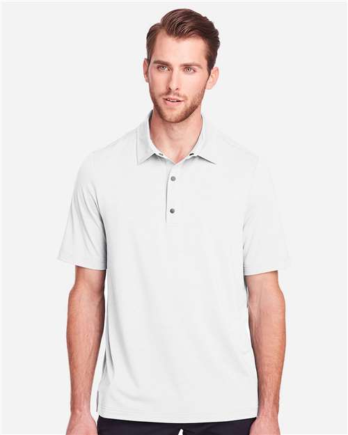 North End - Polo elástico de alto rendimiento con cierre a presión JAQ para hombre - NE100