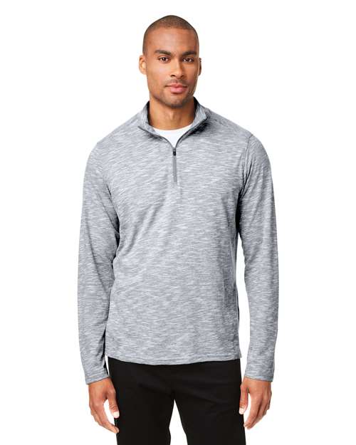North End - Jersey Eclipse Jacquard con cremallera de un cuarto para hombre - NE415