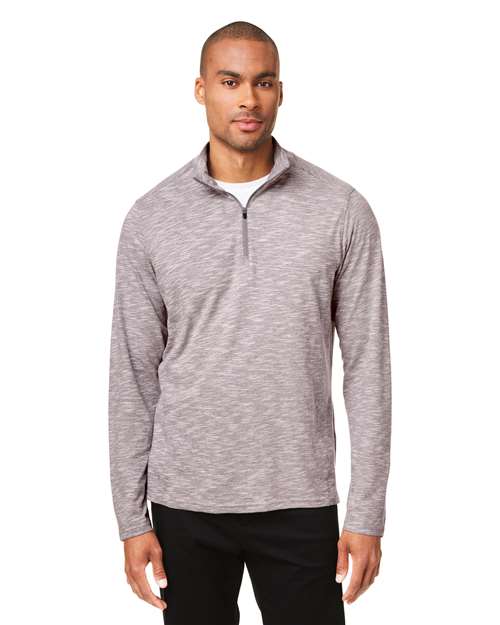 North End - Jersey Eclipse Jacquard con cremallera de un cuarto para hombre - NE415