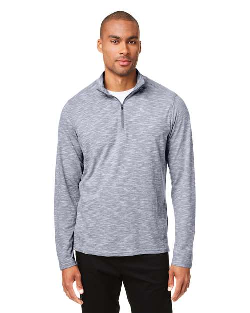 North End - Jersey Eclipse Jacquard con cremallera de un cuarto para hombre - NE415