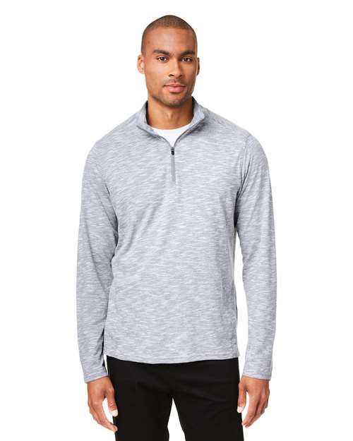 North End - Jersey Eclipse Jacquard con cremallera de un cuarto para hombre - NE415