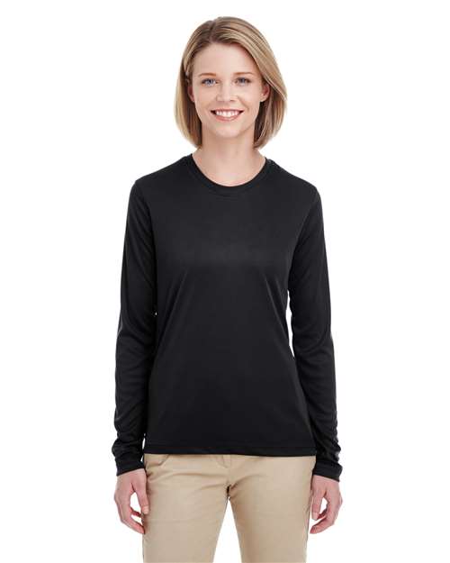 UltraClub - Camiseta de manga larga de alto rendimiento, fresca y seca para mujer - 8622W