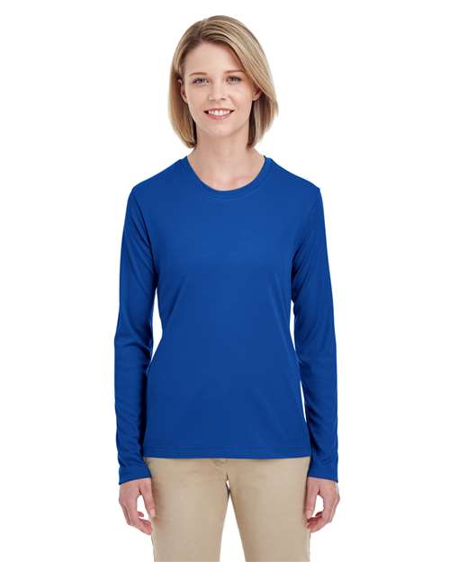 UltraClub - Camiseta de manga larga de alto rendimiento, fresca y seca para mujer - 8622W