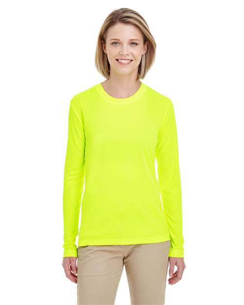 UltraClub - Camiseta de manga larga de alto rendimiento, fresca y seca para mujer - 8622W