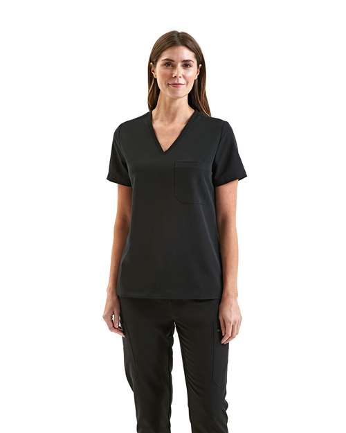 Onna - Blusa médica elástica con cuello en V para mujer - NN300