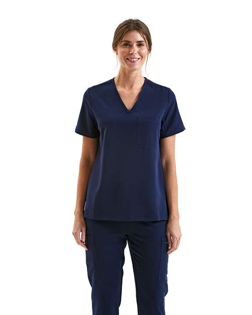 Onna - Blusa médica elástica con cuello en V para mujer - NN300