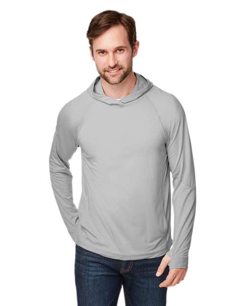 North End - Camiseta de manga larga con capucha y rendimiento elástico unisex JAQ - NE105
