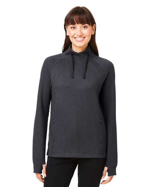 North End - Women's Rhythm Waffle Cross-Neck Pullover - NE200W