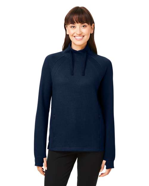 North End - Jersey Rhythm Waffle con cuello cruzado para mujer - NE200W