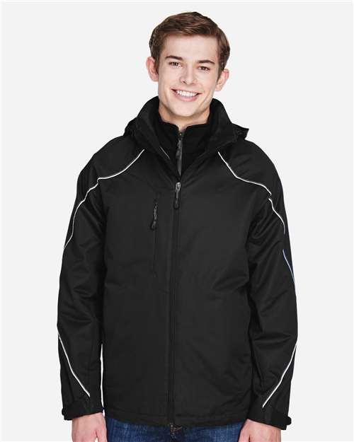 North End - Men's Angle 3-In-1 Jacket with Bonded Fleece Liner - 88196