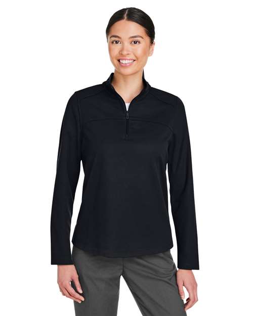 North End - Jersey de piqué con cremallera de un cuarto para mujer Express Tech Performance - NE412W