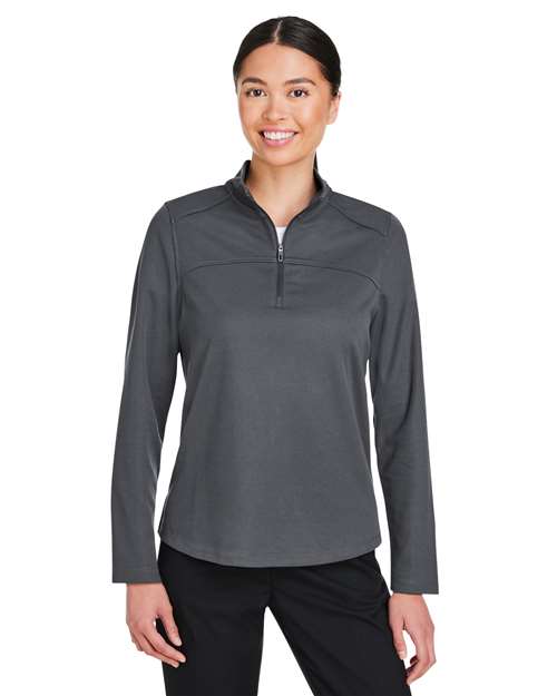North End - Jersey de piqué con cremallera de un cuarto para mujer Express Tech Performance - NE412W