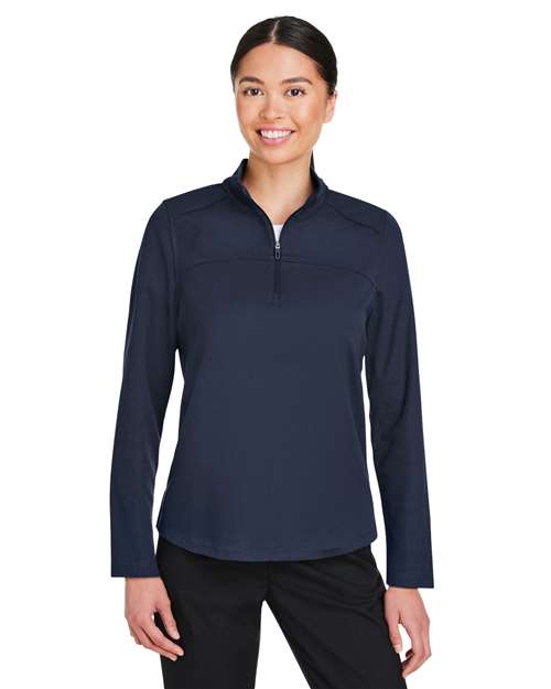 North End - Jersey de piqué con cremallera de un cuarto para mujer Express Tech Performance - NE412W