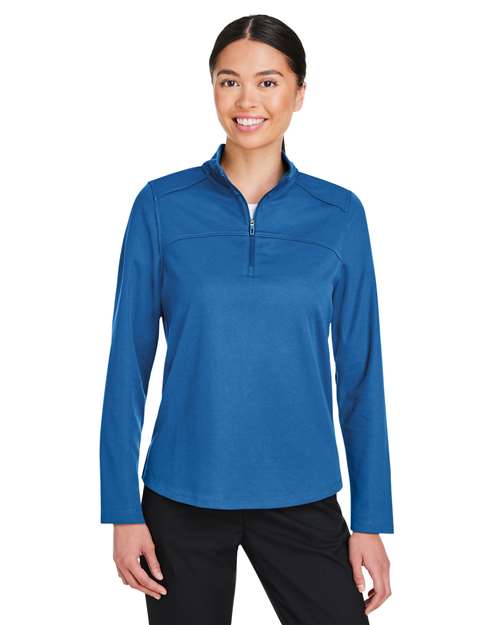 North End - Jersey de piqué con cremallera de un cuarto para mujer Express Tech Performance - NE412W